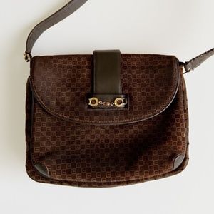 RARE Vintage Gucci Brown Suede Horsebit Bag